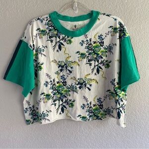 Free People Movement Crop Boxy Floral Tee Shirt Top